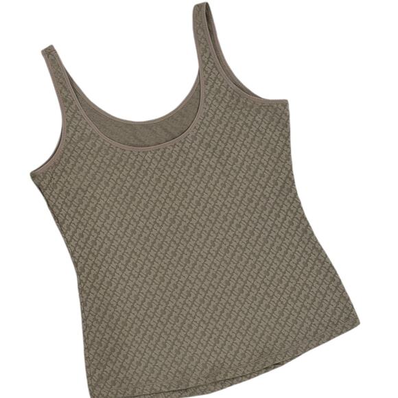 SKIMS Mesh Logo Tank Top In Desert - Picture 4 of 5
